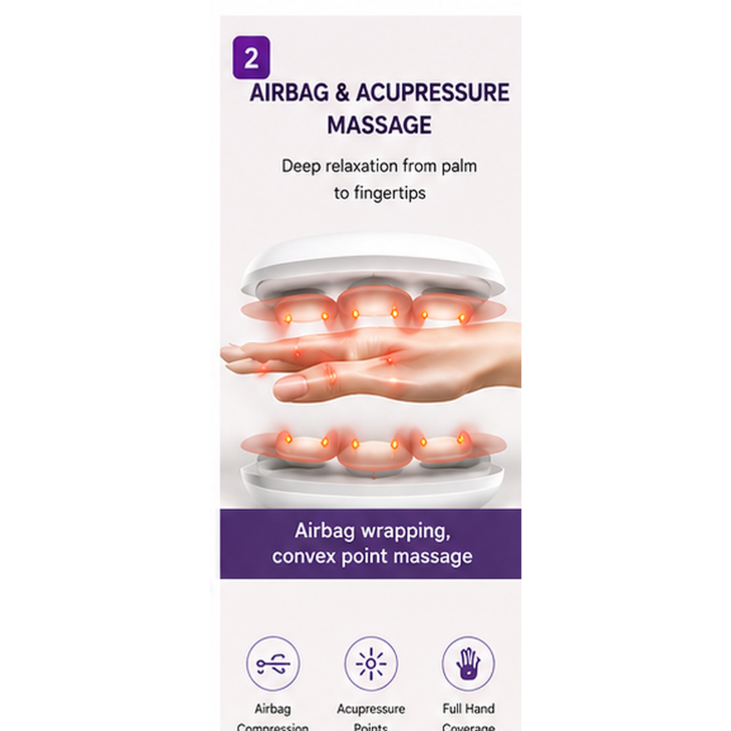 Compression Hand & Palm Massager with Heat