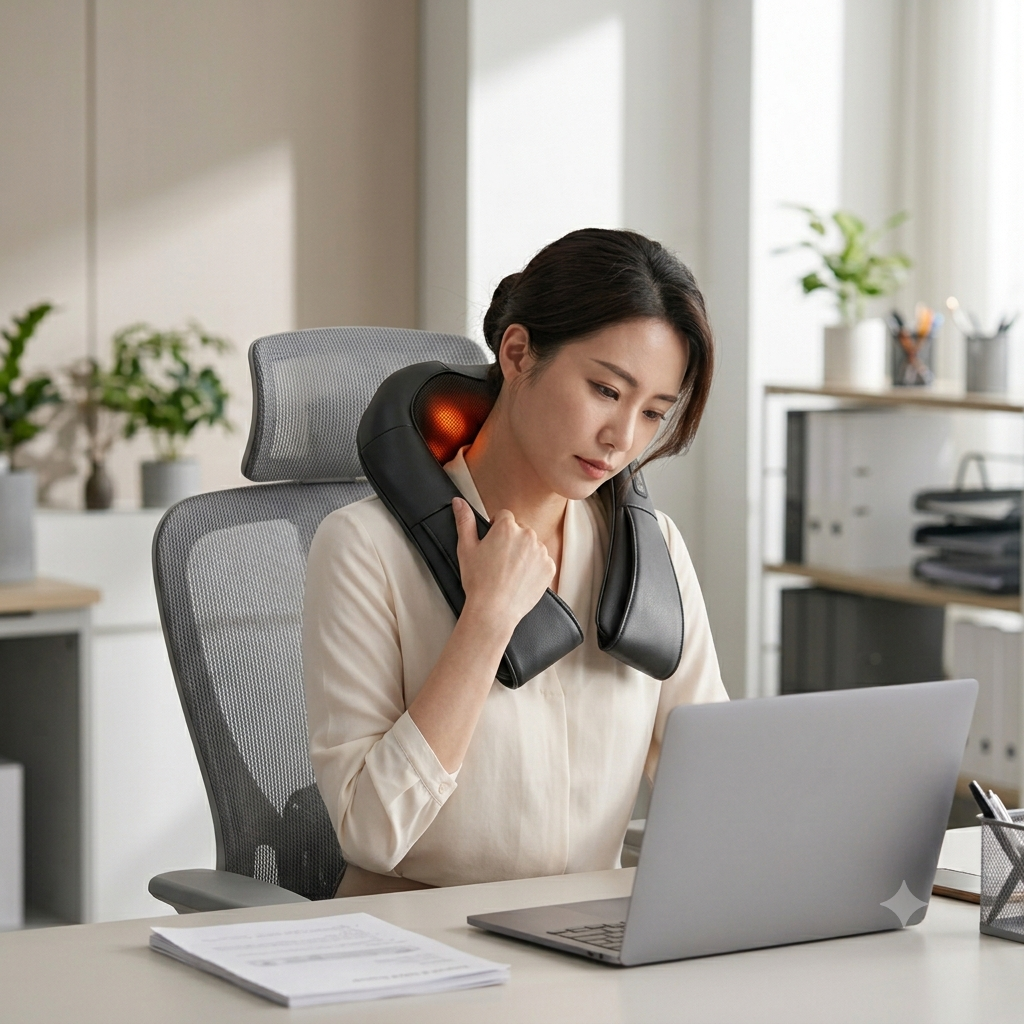 GlowWell heated neck massager product feature image