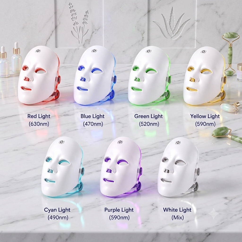 GlowWell LED face mask lifestyle skincare image