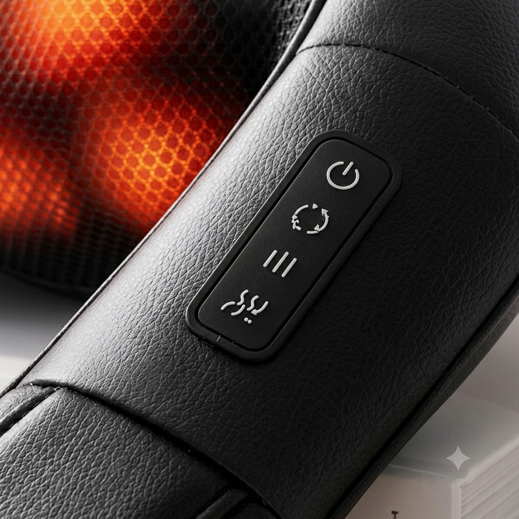 GlowWell Shiatsu Neck Massager with heat function detail