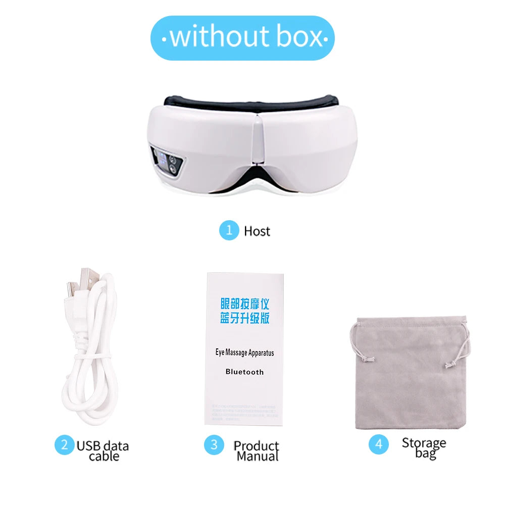 GlowWell Smart Eye Massager — Heat, Vibration & Bluetooth