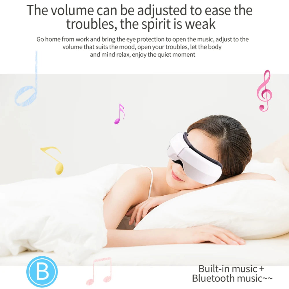 GlowWell Smart Eye Massager — Heat, Vibration & Bluetooth