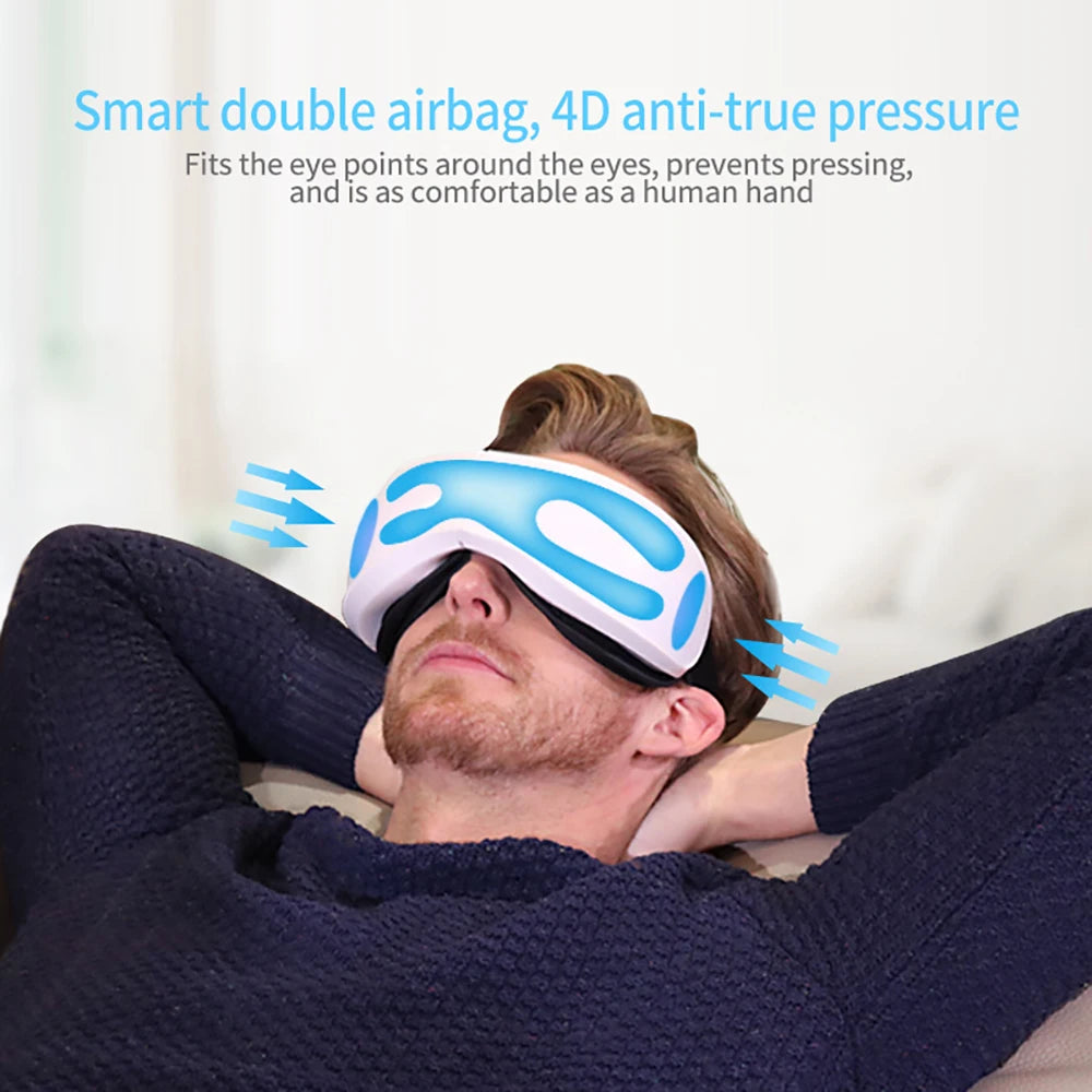 GlowWell Smart Eye Massager — Heat, Vibration & Bluetooth