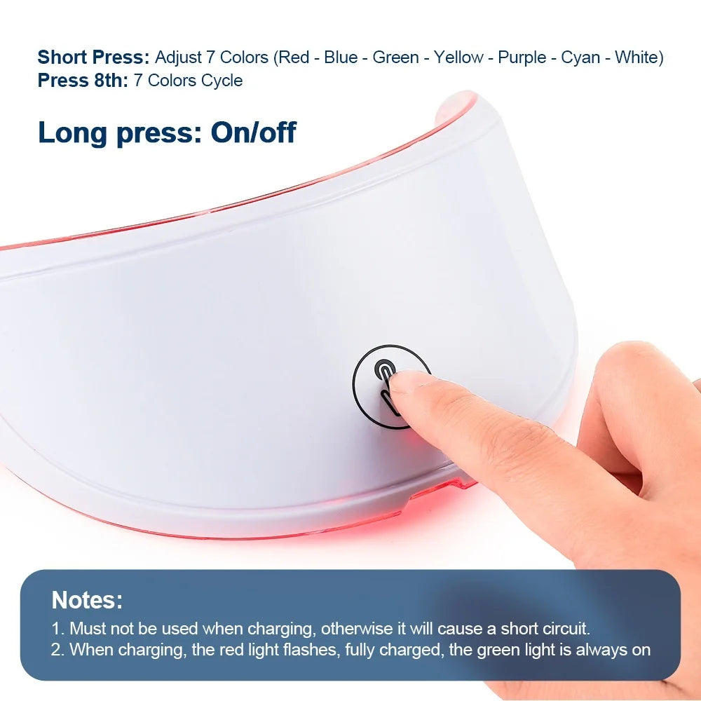GlowWell 7 Colour LED Face Mask — Light Therapy
