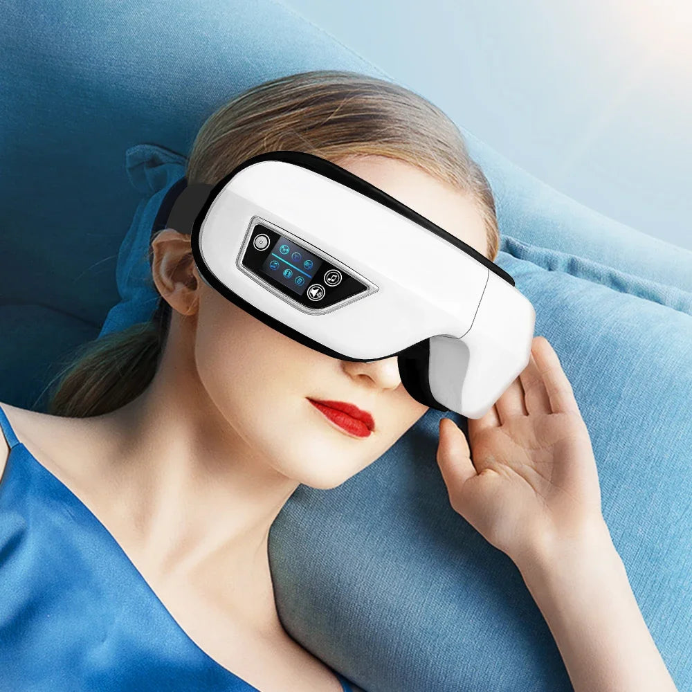 GlowWell Smart Eye Massager — Heat, Vibration & Bluetooth
