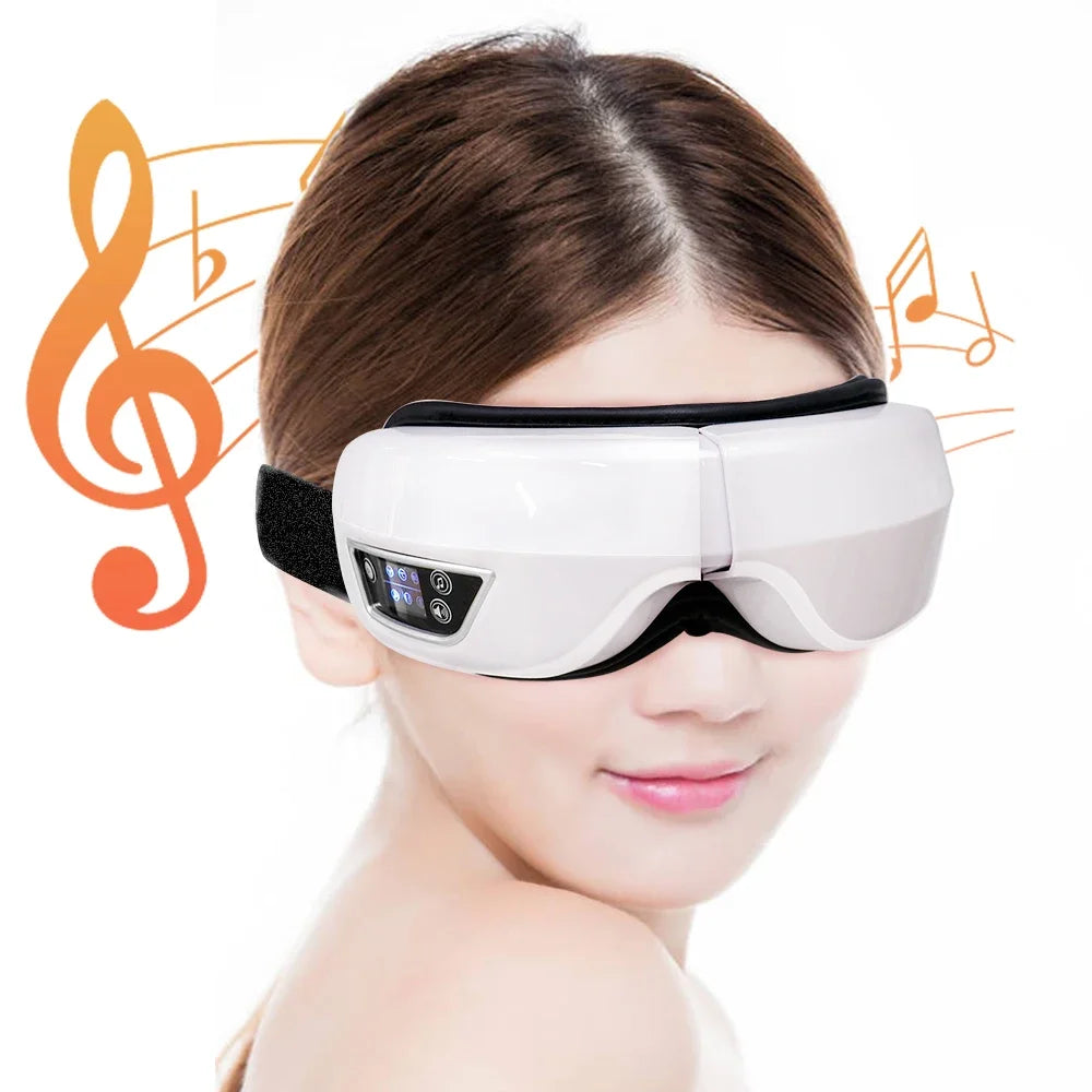 GlowWell Smart Eye Massager — Heat, Vibration & Bluetooth