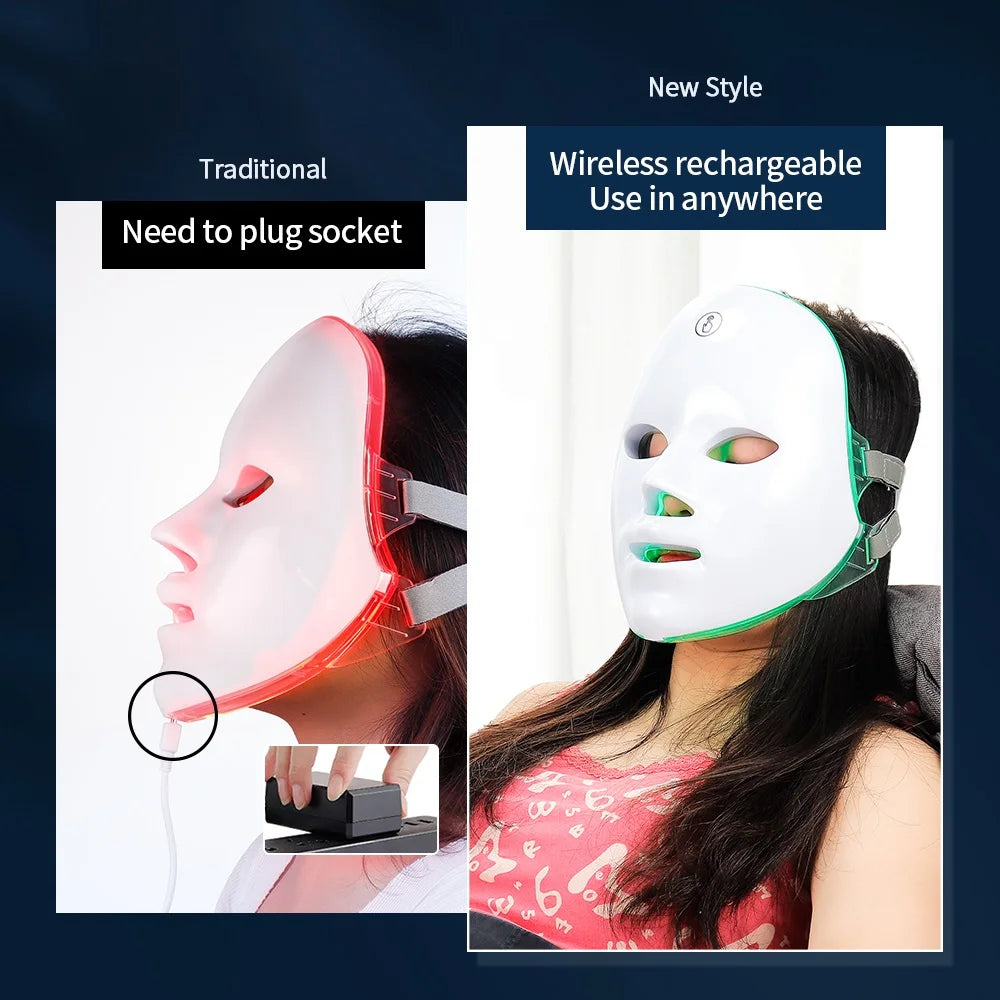 GlowWell 7 Colour LED Face Mask — Light Therapy
