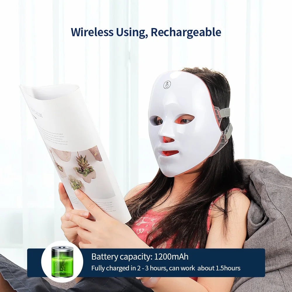 GlowWell 7 Colour LED Face Mask — Light Therapy