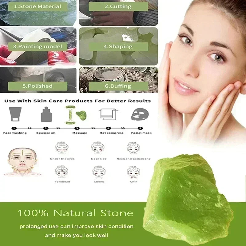 GlowWell Gua Sha & Jade Roller Set — Face Sculpting