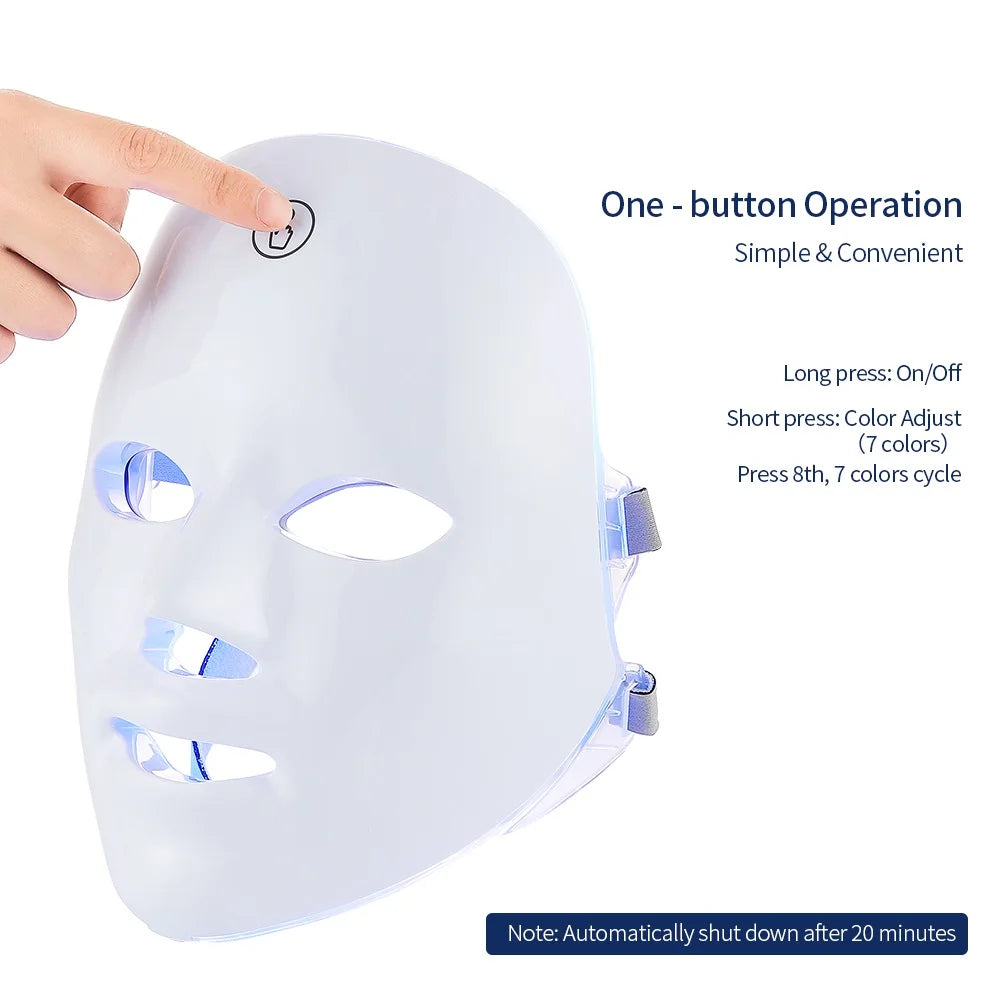 GlowWell 7 Colour LED Face Mask — Light Therapy