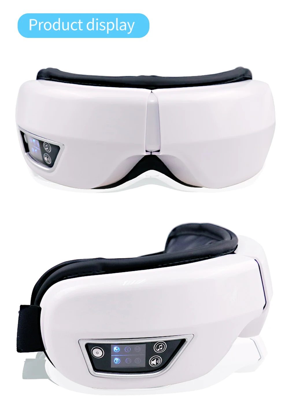GlowWell Smart Eye Massager — Heat, Vibration & Bluetooth