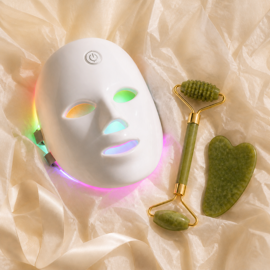 GlowWell Glow Essentials Kit styled as a premium self-care gift