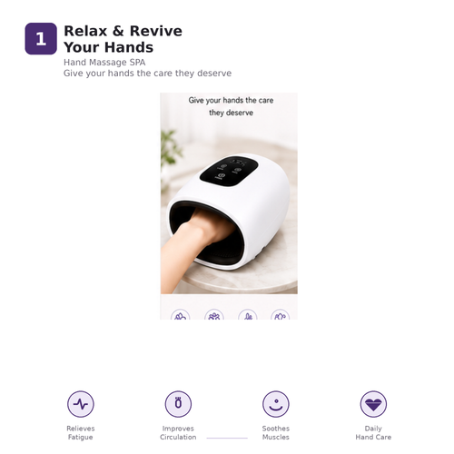 Compression Hand & Palm Massager with Heat