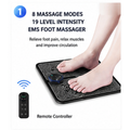 EMS Foot Massage Mat – 8 Modes, Wireless Remote
