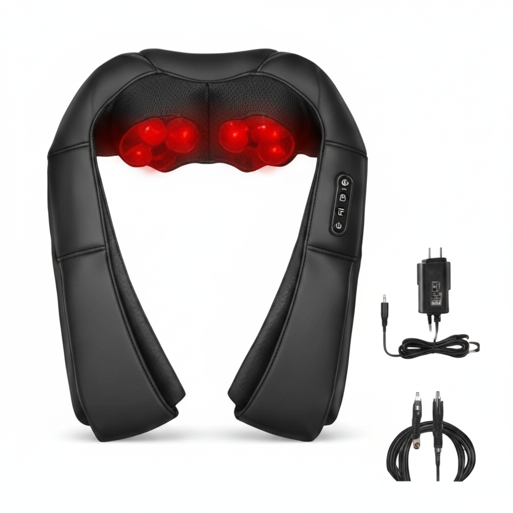 GlowWell Shiatsu Neck Massager ergonomic U-shape panel