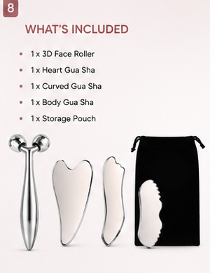 6-Piece Facial Sculpting Set – Gua Sha & Ice Roller