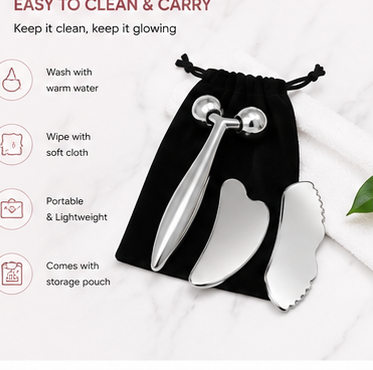 6-Piece Facial Sculpting Set – Gua Sha & Ice Roller